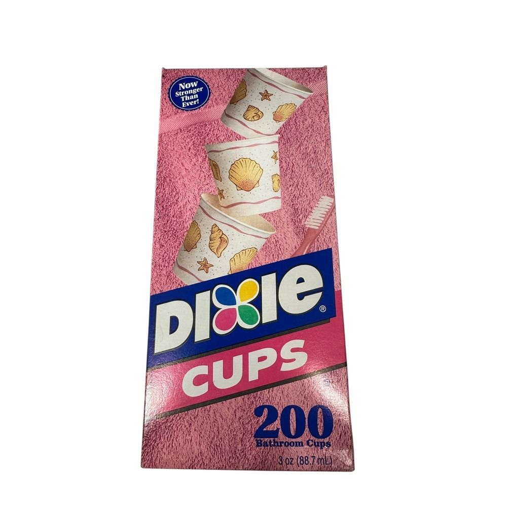 Dixie Bathroom Cups Sea‎ Shells 3oz ~150ct Open Box 1995 Vintage HTF